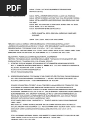 Sambutan Ketua Panitia