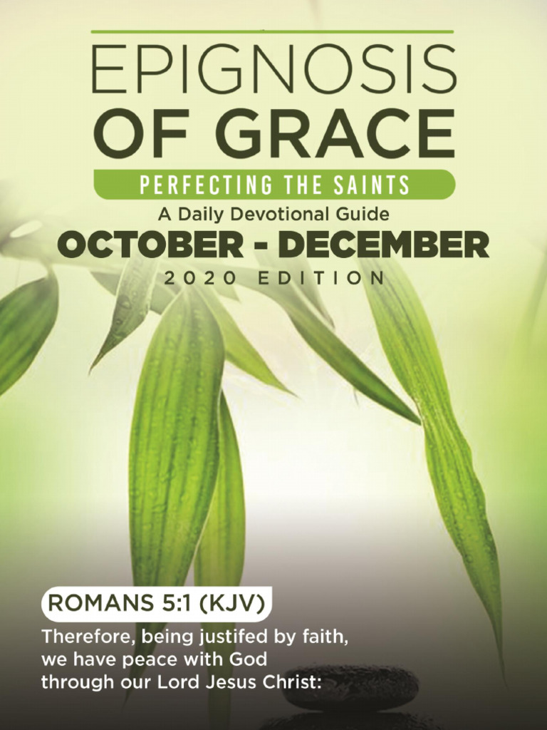 Epignosis of Grace Oct-Dec 2020 Final | PDF | Jesus | Salvation