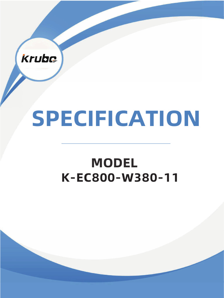 Krubo 800mm EC Axial Fan K-EC800-W380-11 | PDF | Relay | Electricity
