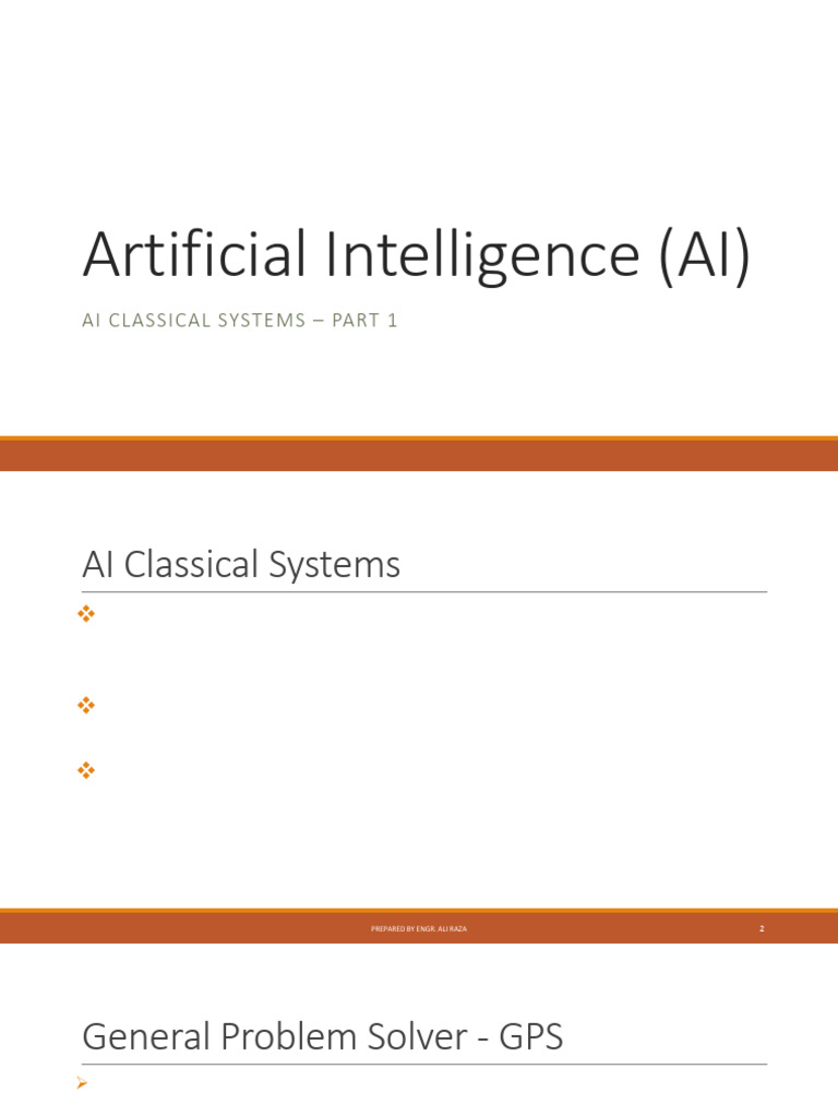 Overview of Classical AI Systems | PDF | Artificial Intelligence ...
