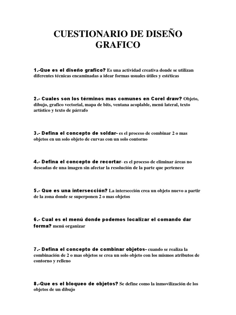 CUESTIONARIO DE DISEÑO GRAFICO 2012 Diseño gráfico Diseño