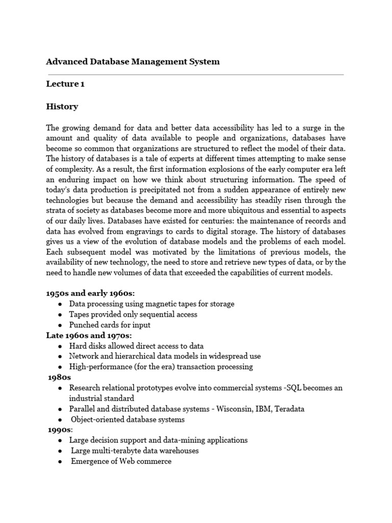 Introduction To Adms | PDF | Relational Model | Relational Database