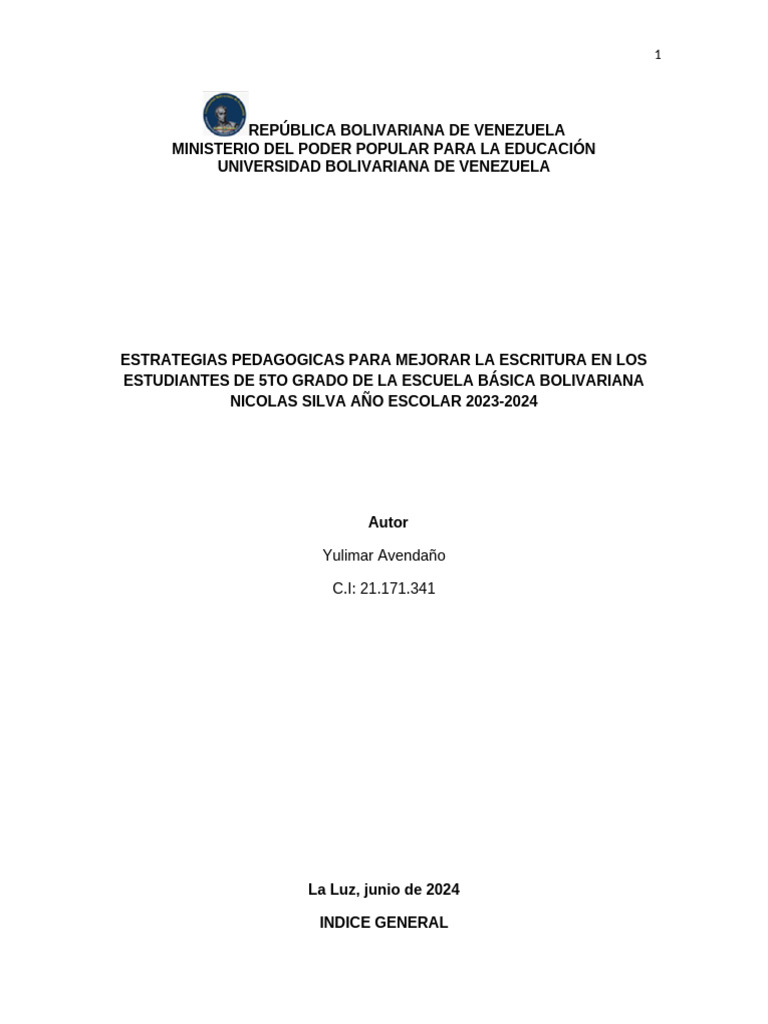 Estrategias para Mejorar la Escritura en 5to Grado | PDF | Aprendizaje ...
