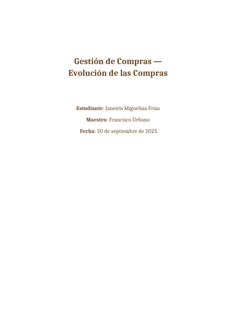 Tarea Gestion de Compras | PDF | Business | Comercio