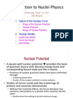 Introduction To Nuclei Physics: 1. Nature of The Nuclear Force