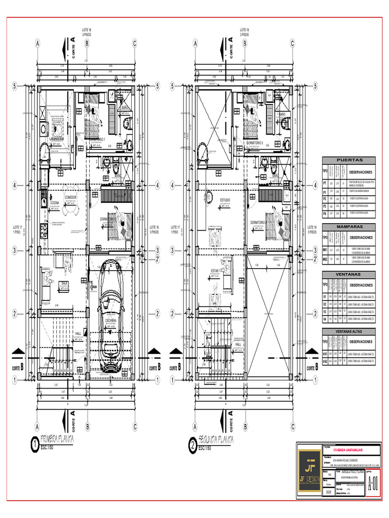 Planos de Vivienda Unifamiliar en Lima | PDF