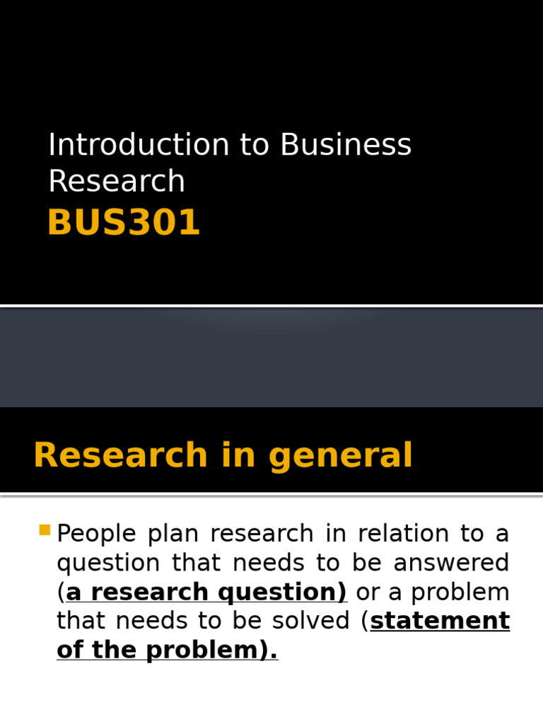 BUS301 UNIT 1 INTRODUCTION 2024 | PDF | Scientific Method | Knowledge