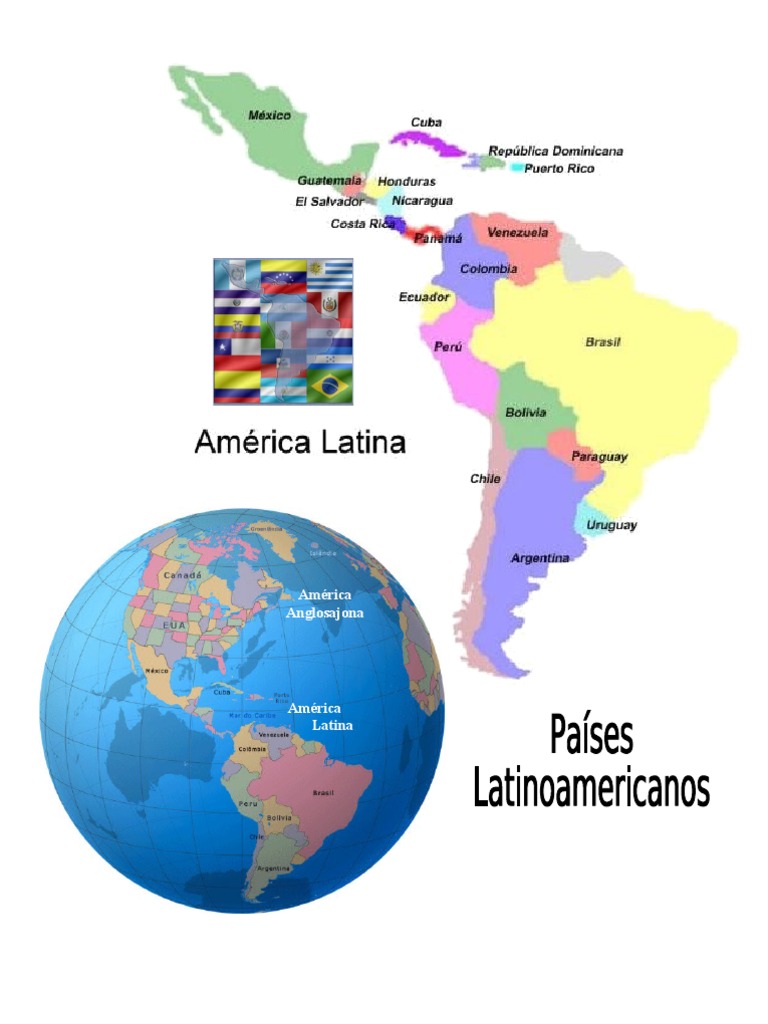 Mapa de Paises Latinoamericanos
