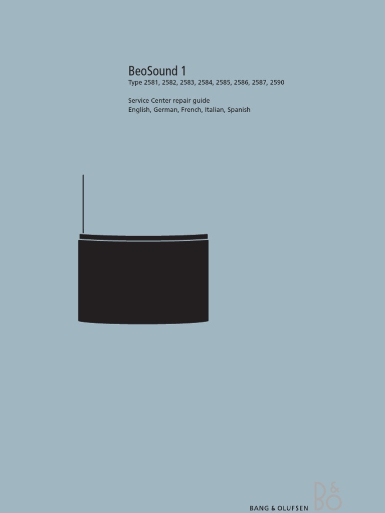BeoSound 1 Types 2581,82,83,84,85,86,87,90 SCRG | PDF
