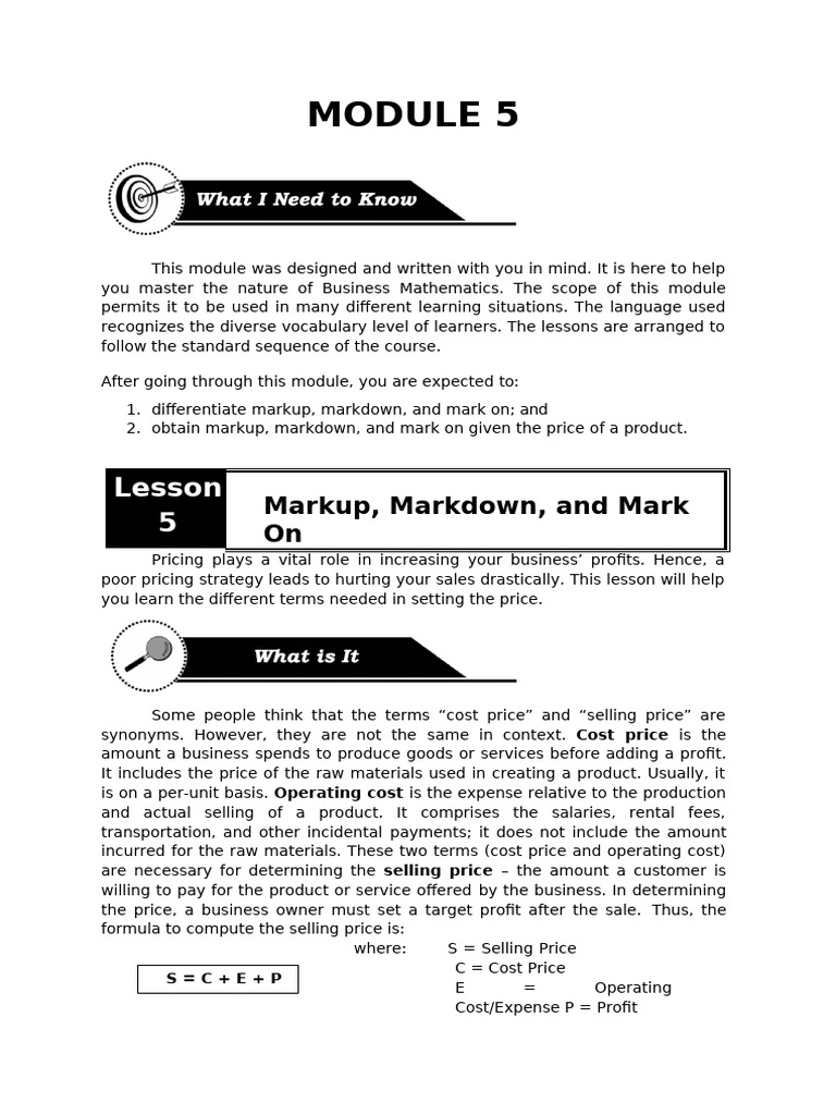 Understanding Markup, Markdown, and Pricing | PDF | Loans | Mortgages