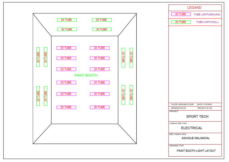 Paint Booth Light Layout | PDF