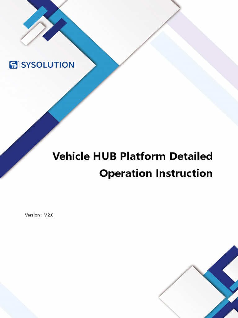 Vehicle HUB Platform User Guide | PDF | Button (Computing) | Login