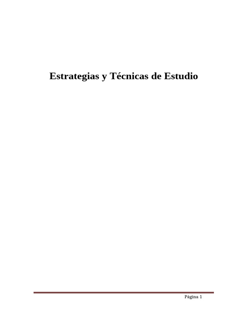 Estrategias Efectivas de Estudio | PDF | Aprendizaje | Concepto
