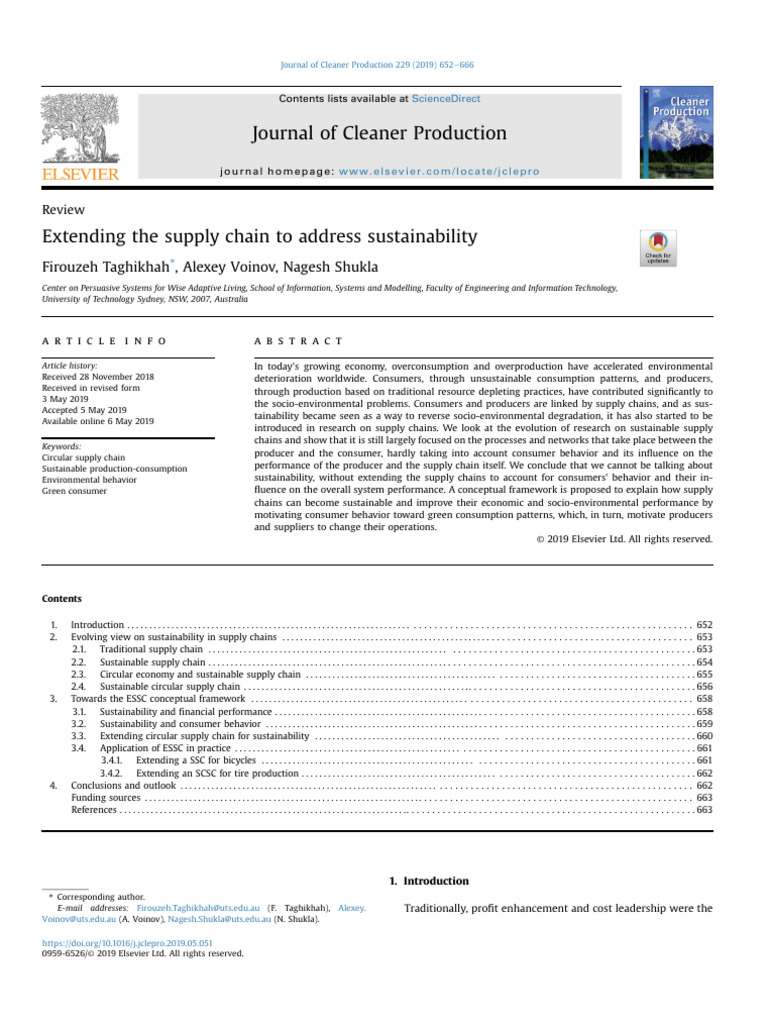 Sustainable Supply Chains and Consumer Impact | PDF | Life Cycle ...