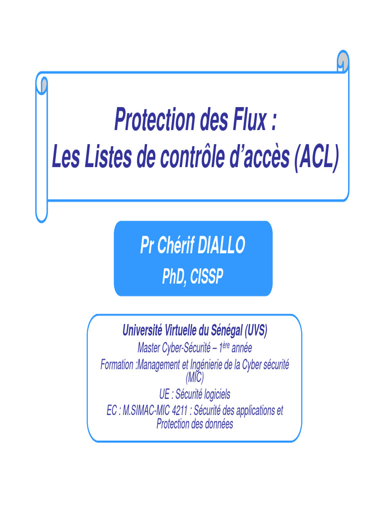 Comprendre les ACL en Sécurité Réseau | PDF | Protocoles Internet ...