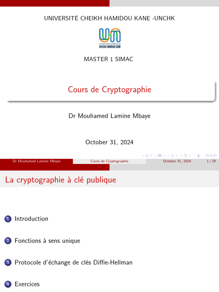Introduction à la cryptographie asymétrique | PDF | Public-key ...