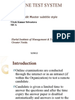 Online Test System: Click To Edit Master Subtitle Style