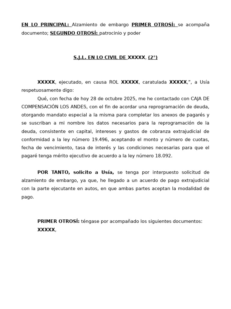 Opsición A Embargo | PDF