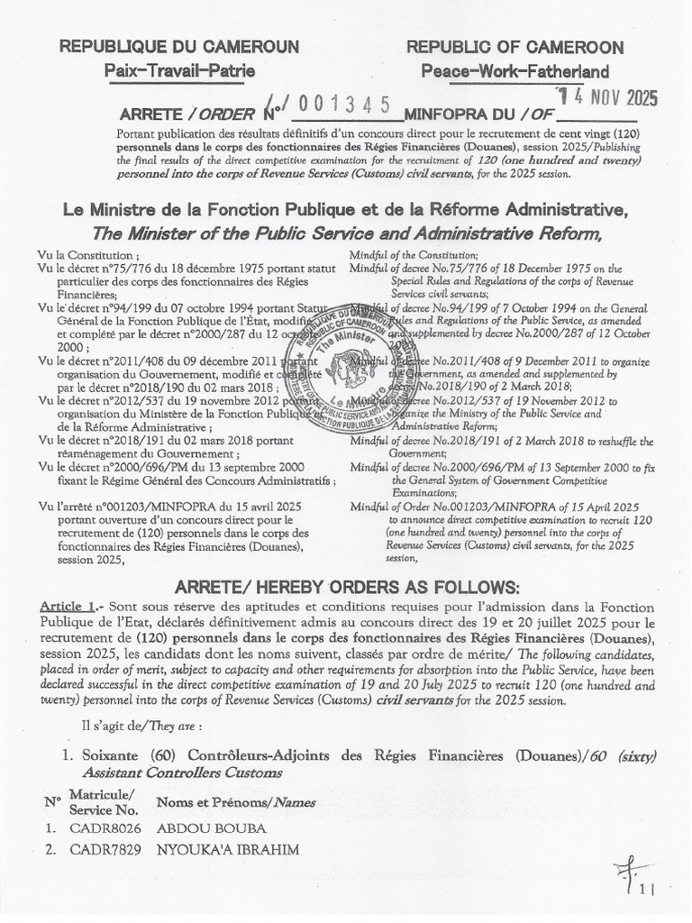 Carfd CRFD Définitifs 2025 | PDF