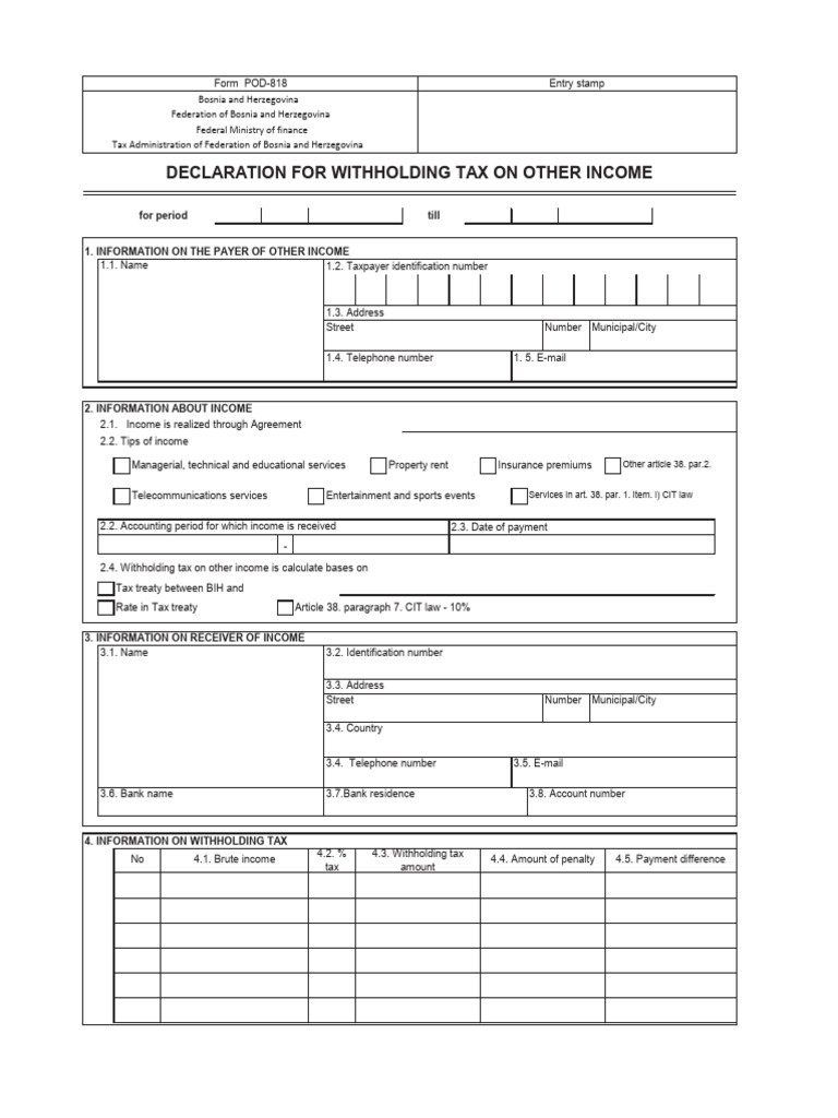 Withholding Tax Declaration Form Guide | PDF | Taxes | Taxpayer