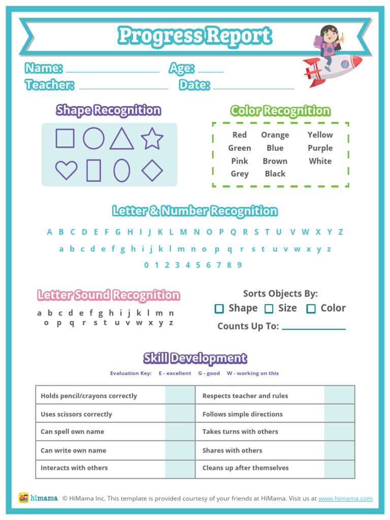 Early Childhood Skills Progress Report | PDF