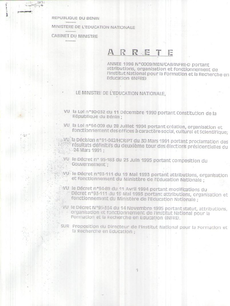 Arrete Infre | PDF