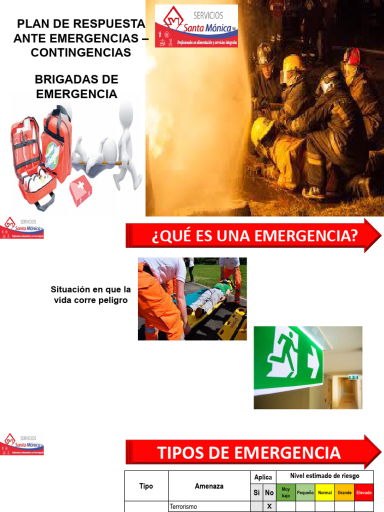 Plan de Emergencias y Brigadas de Respuesta | PDF | Lucha contra ...