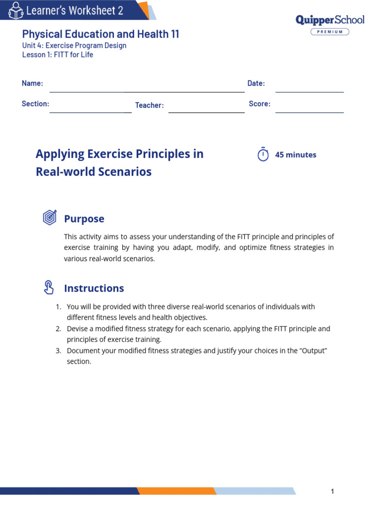Peh 11 q1 0401 Fitt For Life Sw2 | PDF | Physical Fitness | Management ...