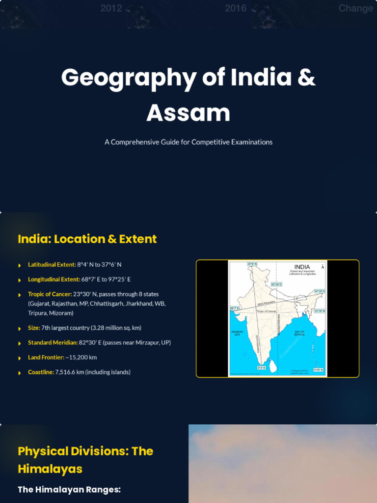 Geography of India and Assam | PDF