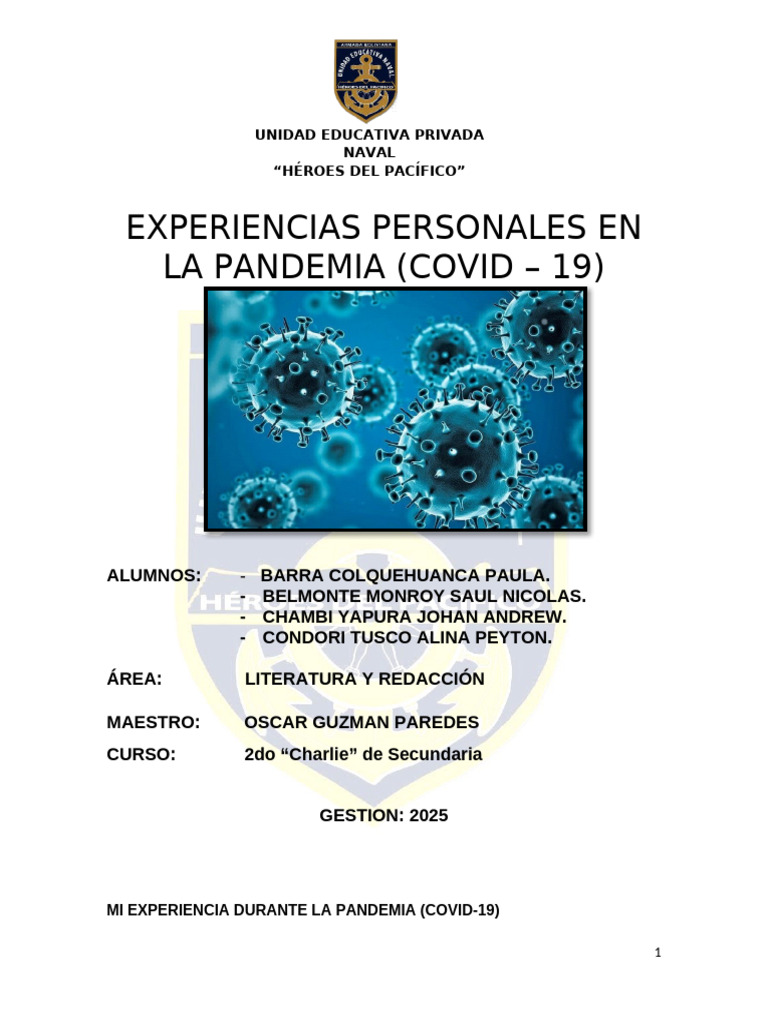 Reflexiones sobre la pandemia COVID-19 | PDF