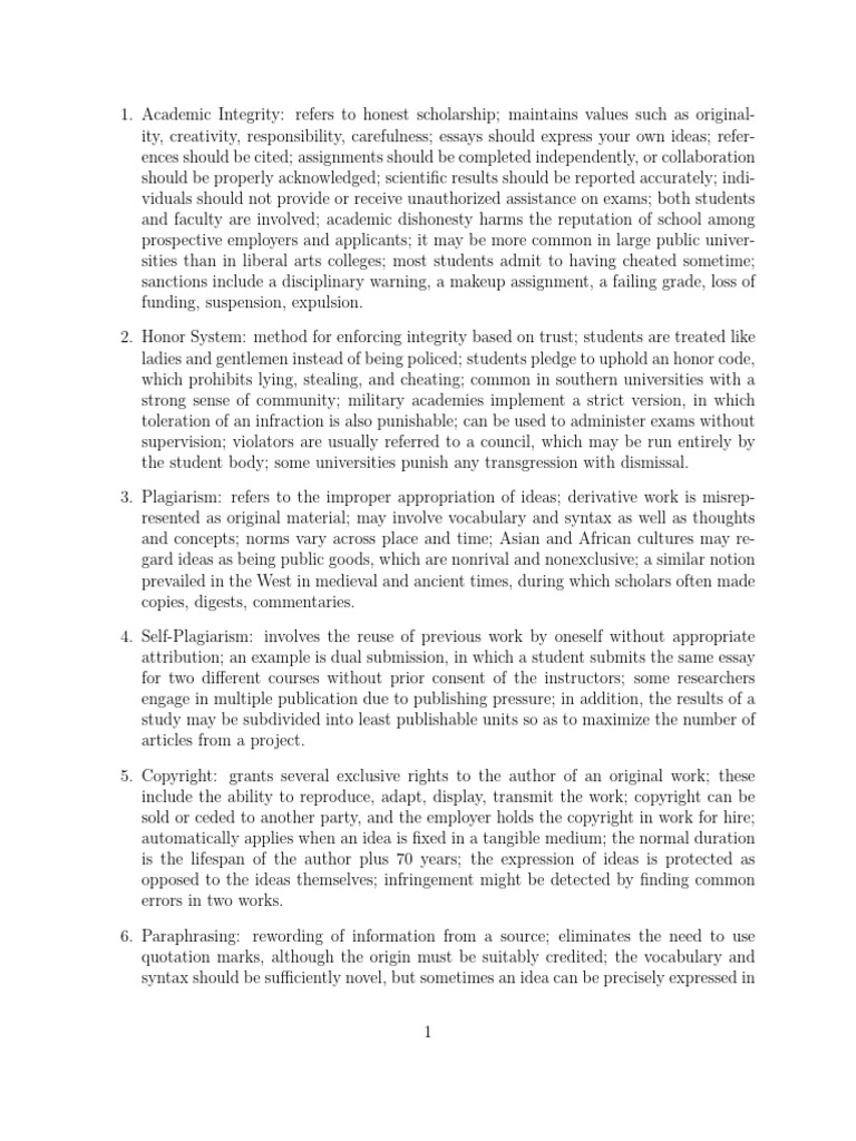 Understanding Academic Integrity Issues | PDF | Taxes | Cost–Benefit ...