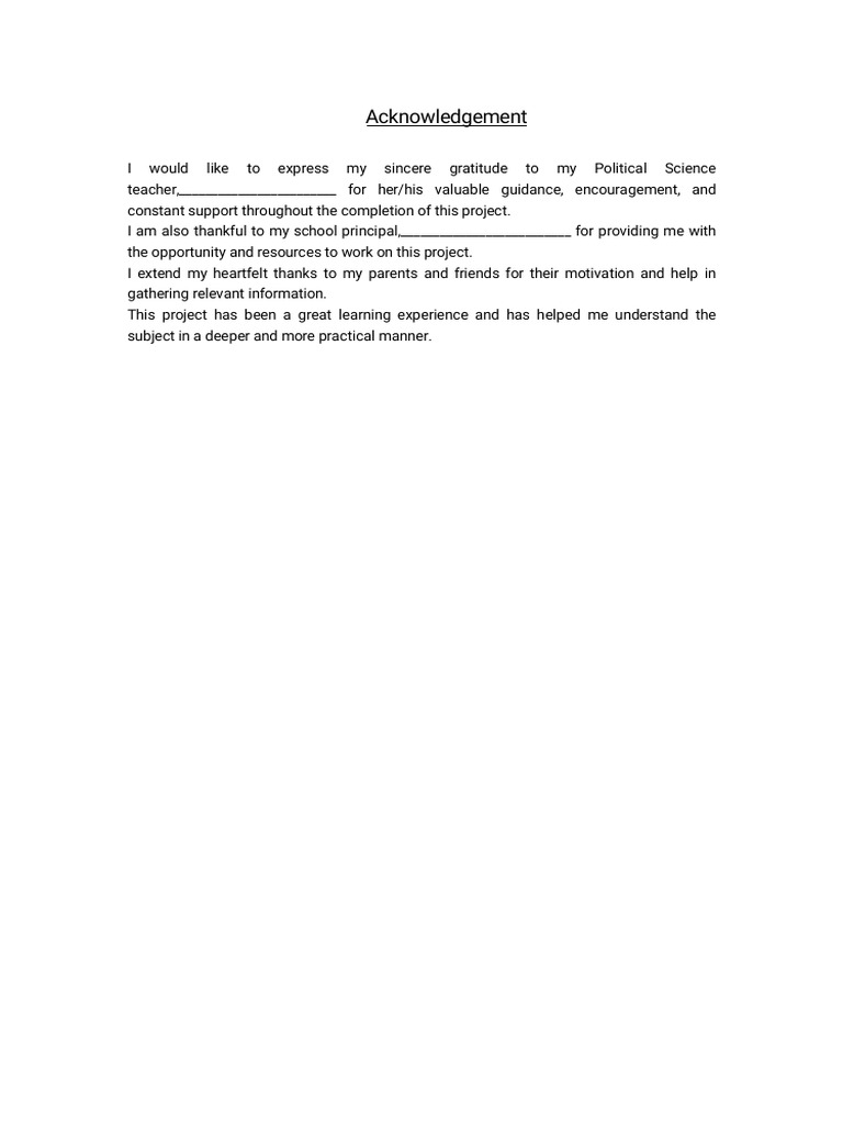 Acknowledgement | PDF