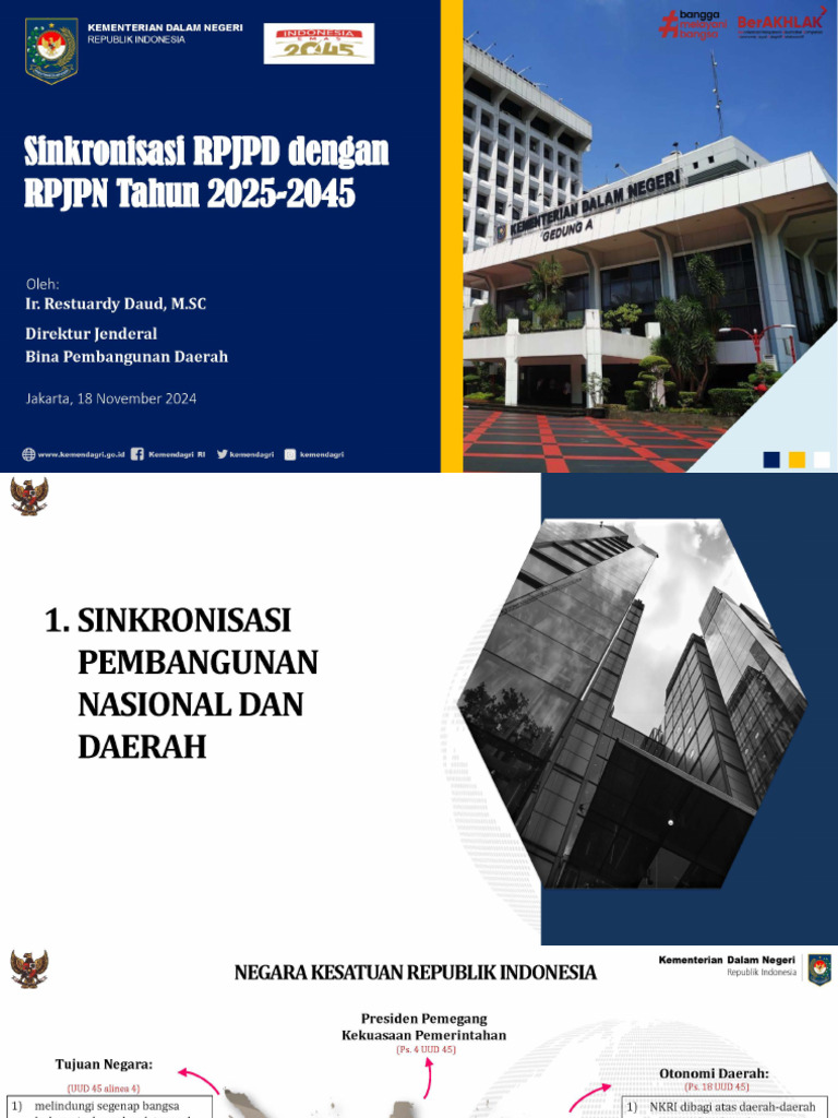 Kemendagri Edit-Sosialisasi UU RPJPN 19 Nov 2024 (1) Lock | PDF