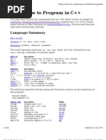 c++ Cplusplus Cheat Sheet How to Program