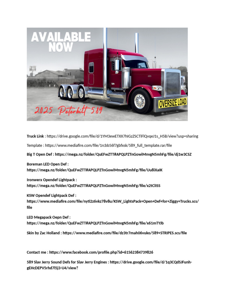 Peterbilt 589 | PDF