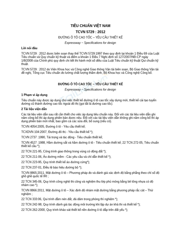 VI tcvn5729 2012 5393 | PDF