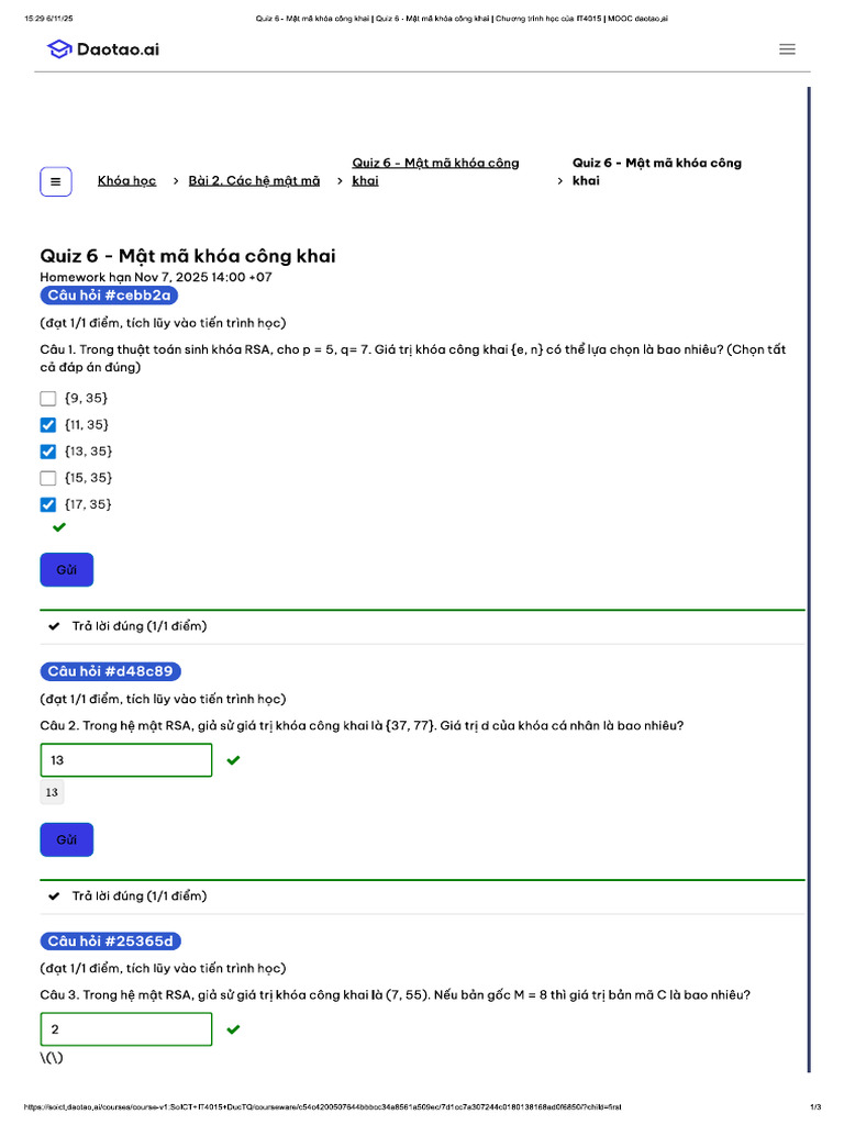 Quiz 6 ATTT | PDF