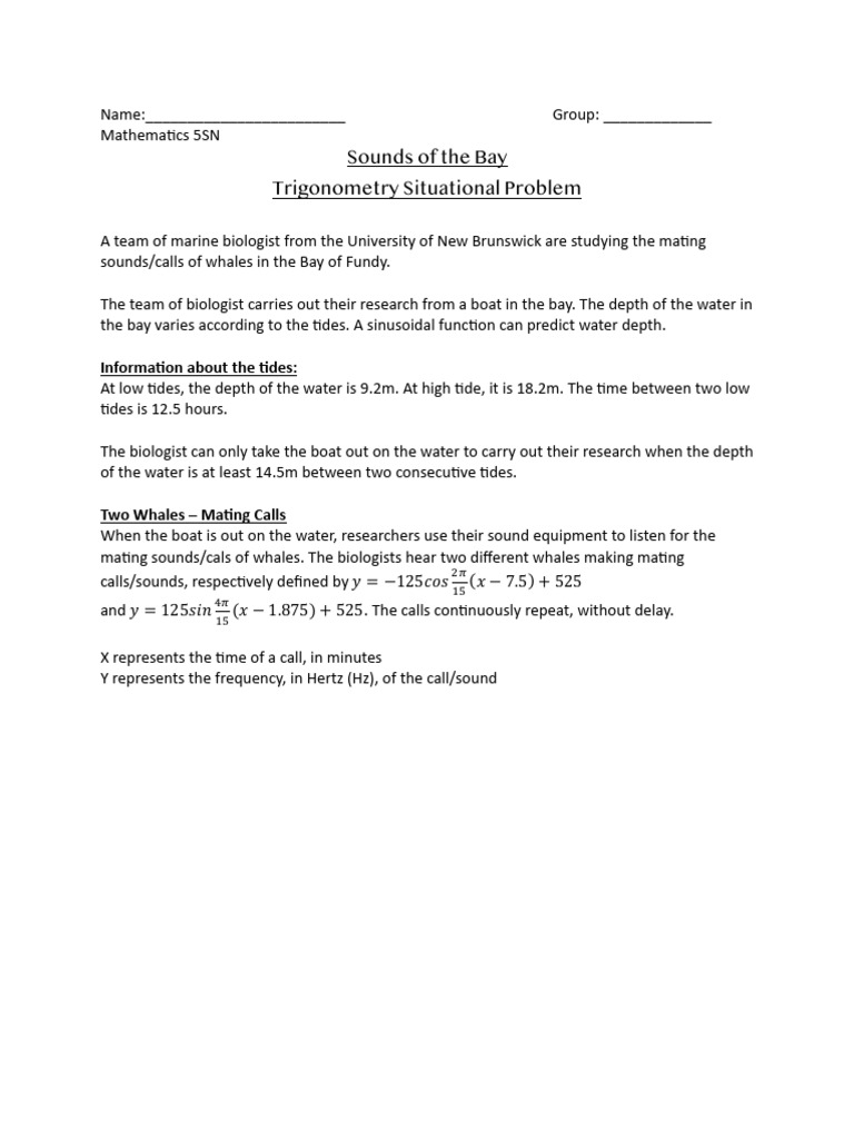 Math Sit Prob | PDF | Frequency | Sound