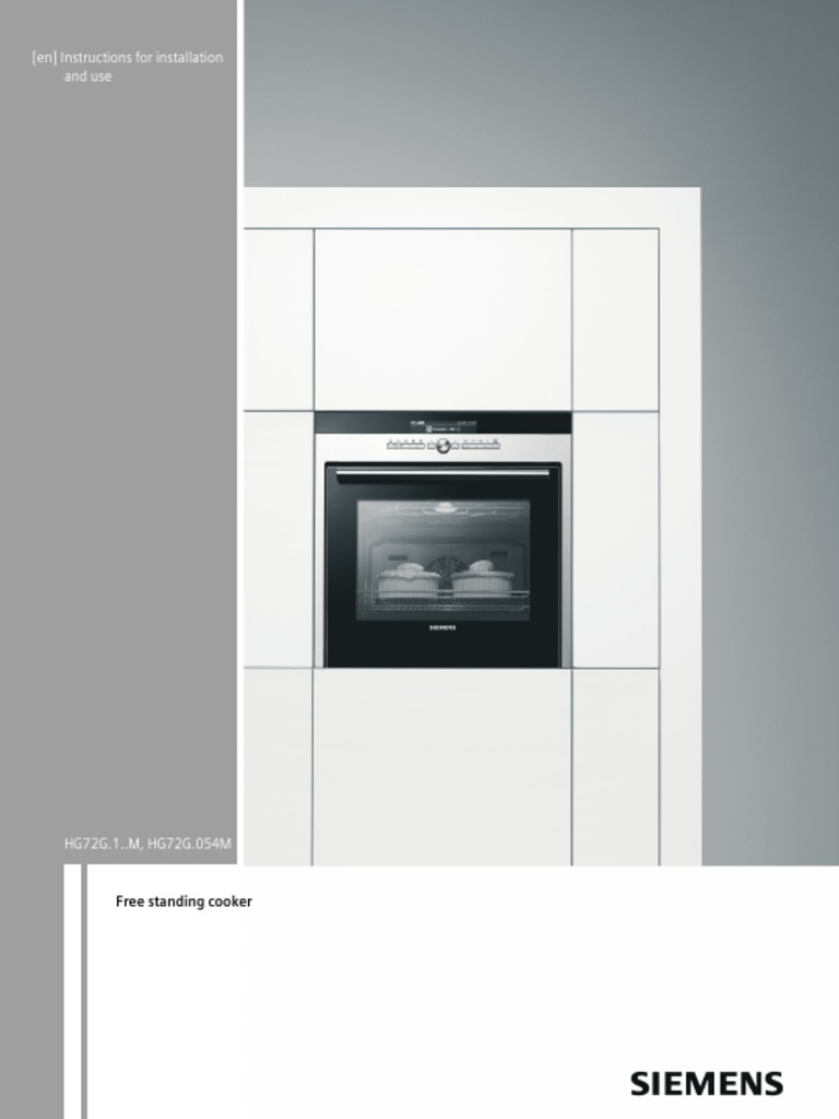Siemens Cooking Range Instructions Manuel | PDF | Kitchen Stove | Oven
