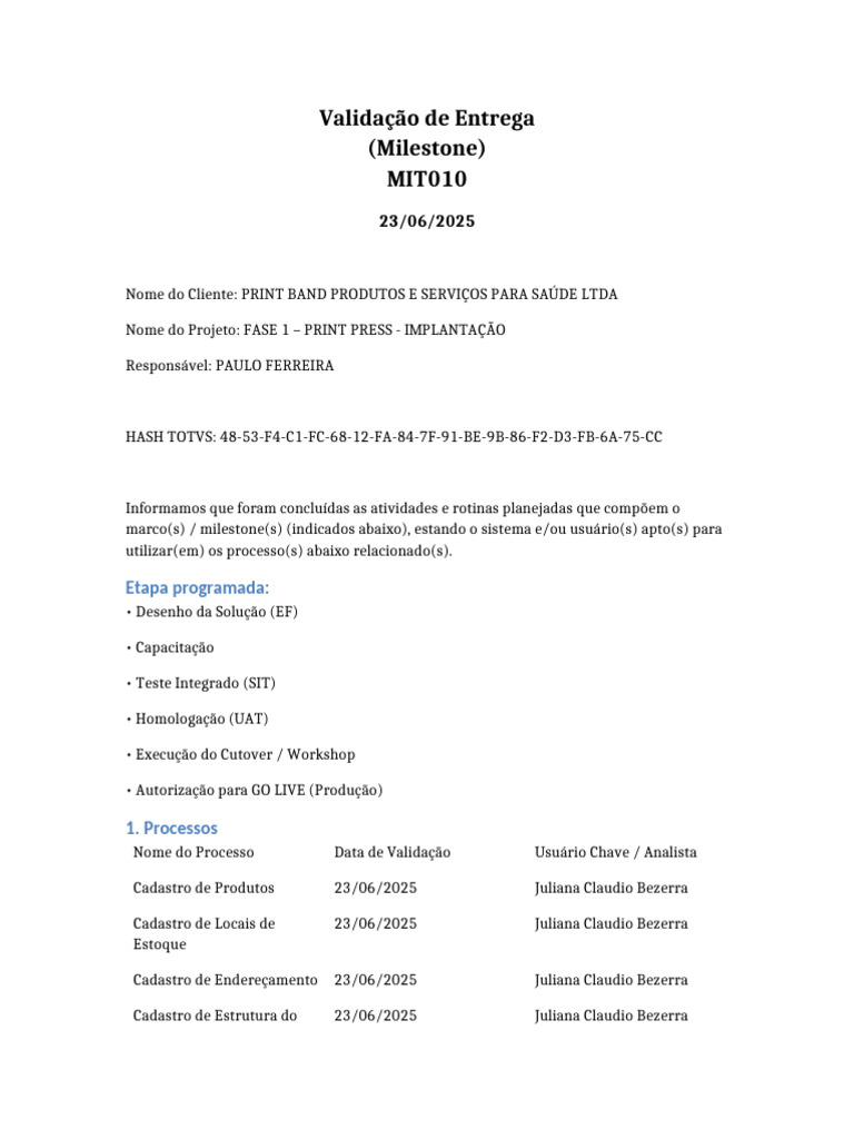 MIT010 Capacitacao Estoque IDENTICO | PDF