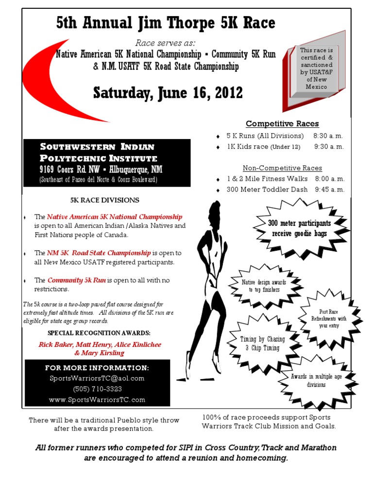 Jim Thorpe 5K Race Awards & Details | PDF