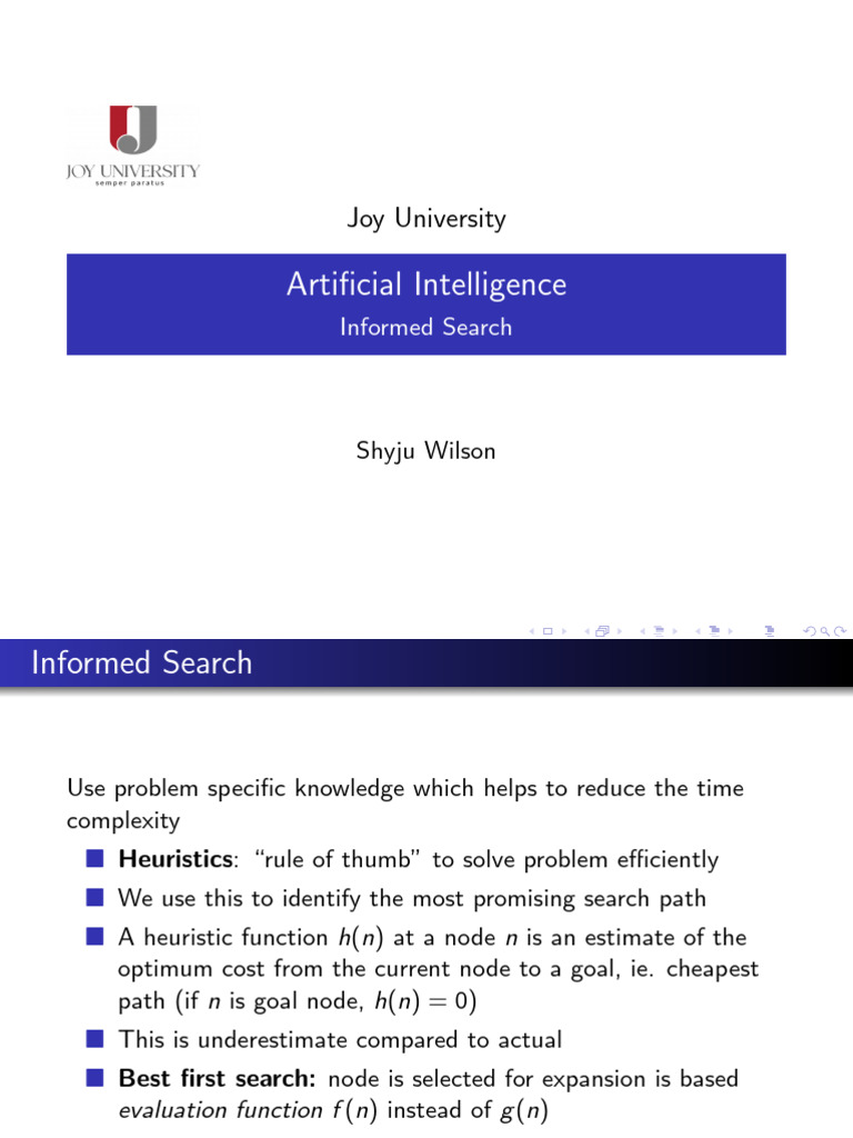 AI Heuristics and Search Algorithms | PDF | Applied Mathematics ...