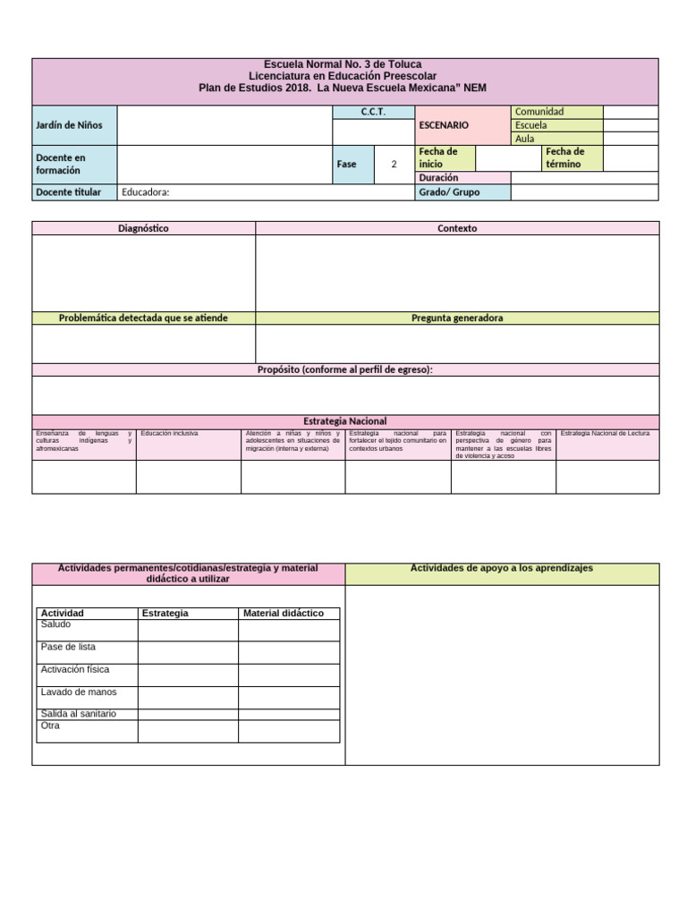 Plan de Estudios Educación Preescolar 2018 | PDF | Educación de la ...