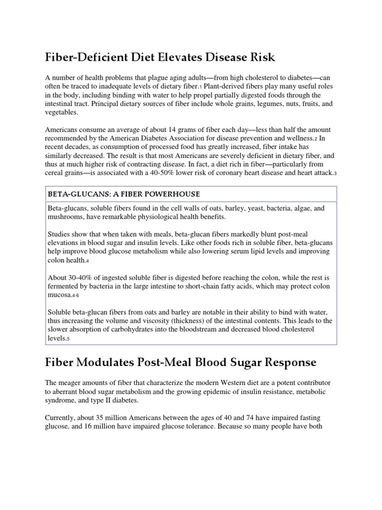 FiberDeficient Diet Elevates Disease Risk BetaGlucans A Fiber
