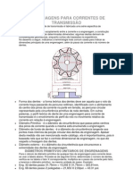 Engrenagens para correntes de transmissão: dimensões e aplicações