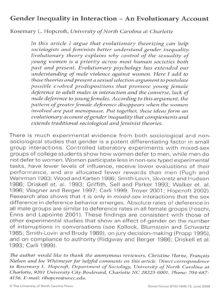 Gender Inequality in Interacti PDF | PDF