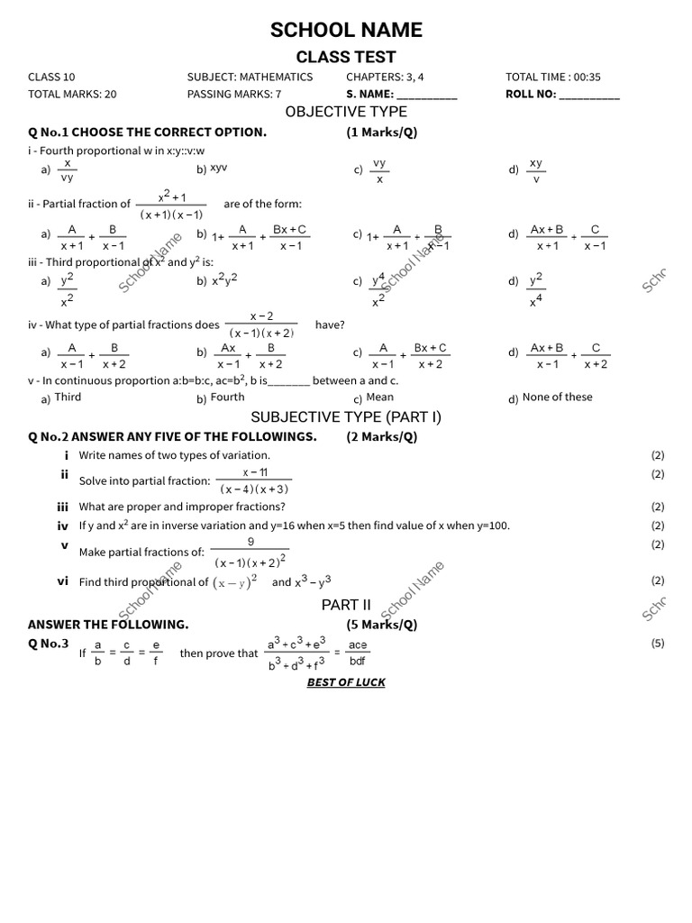 Class 10 Mathematics | PDF | Mathematics