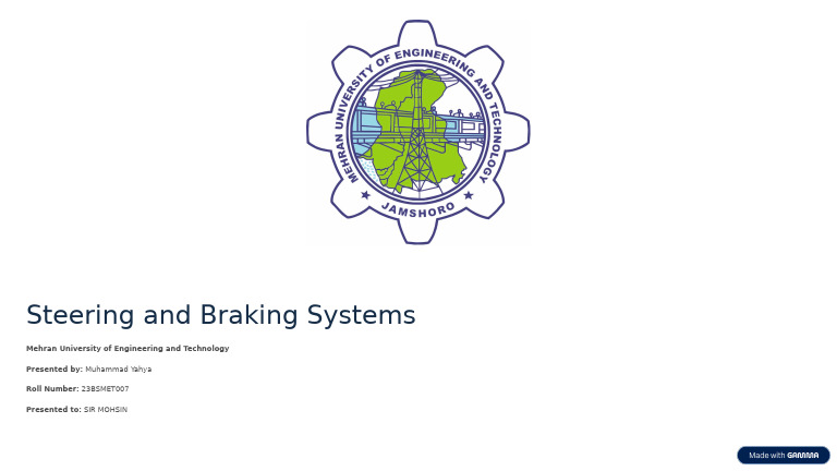Steering and Braking Systems | PDF