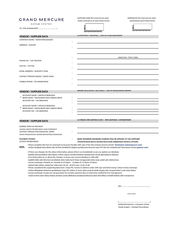 Supplier Data Submission Form | PDF | Business | Computing
