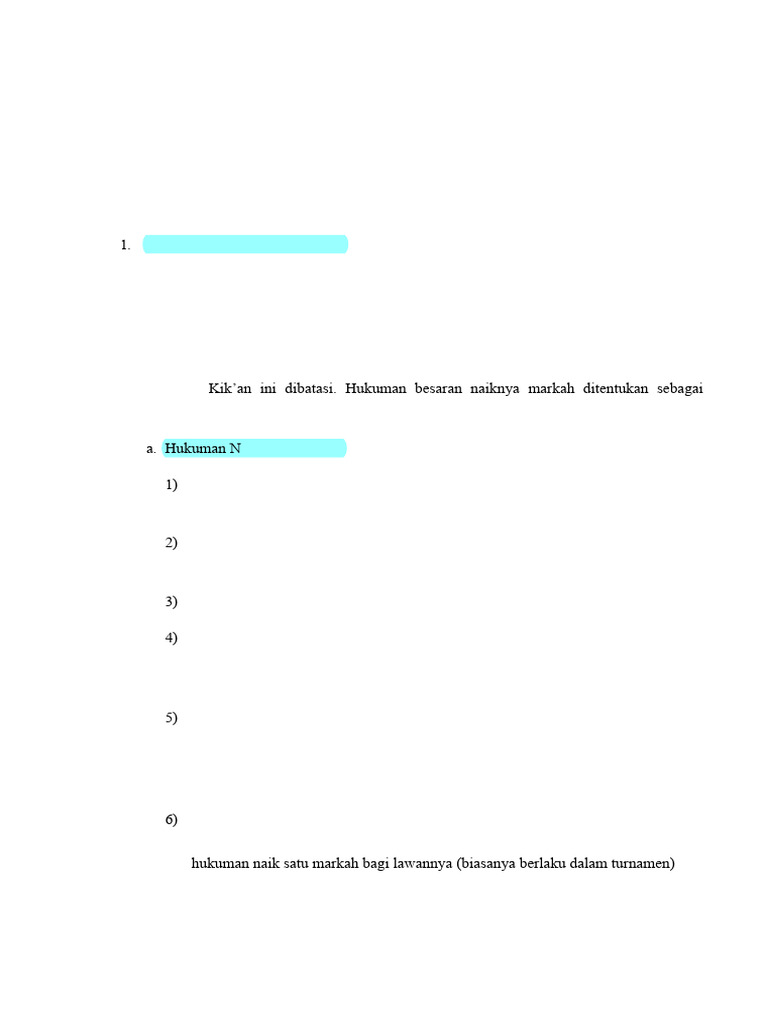 Jenis Hukuman dalam Permainan Trup | PDF